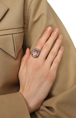 Женское кольцо moonstone QUEENSBEE розового цвета, арт. 102215 | Фото 2 (Материал: Серебро)