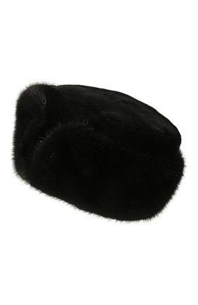 Мужская шапка-ушанка бруклин из меха норки FURLAND черного цвета, арт. 0015100140254600112 | Фото 2 (Материал: Натуральный мех)