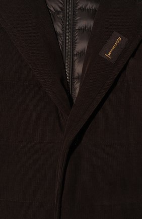 Мужская пуховая куртка nomos-vt MOORER коричневого цвета, арт. N0M0S-VT/M0UGI100246-TEPA244 | Фото 5 (Кросс-КТ: Куртка; Big sizes: Big Sizes; Рукава: Длинные; Длина (верхняя одежда): До середины бедра; Материал внешний: Хлопок; Мужское Кросс-КТ: Куртка-верхняя одежда; Материал подклада: Синтетический материал; Материал утеплителя: Пух и перо; Стили: Кэжуэл)
