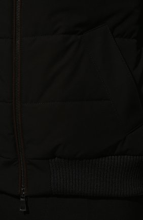 Мужской утепленный бомбер WATERVILLE черного цвета, арт. AL0/652 | Фото 5 (Кросс-КТ: Куртка; Рукава: Длинные; Принт: Без принта; Материал внешний: Синтетический материал; Мужское Кросс-КТ: утепленные куртки; Длина (верхняя одежда): Короткие; Материал подклада: Хлопок; Стили: Кэжуэл)