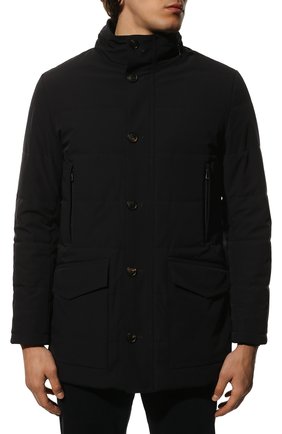 Мужская утепленная куртка WATERVILLE темно-синего цвета, арт. N0EL/652 | Фото 3 (Кросс-КТ: Куртка; Рукава: Длинные; Длина (верхняя одежда): До середины бедра; Материал внешний: Синтетический материал; Мужское Кросс-КТ: утепленные куртки; Материал подклада: Хлопок; Стили: Кэжуэл)