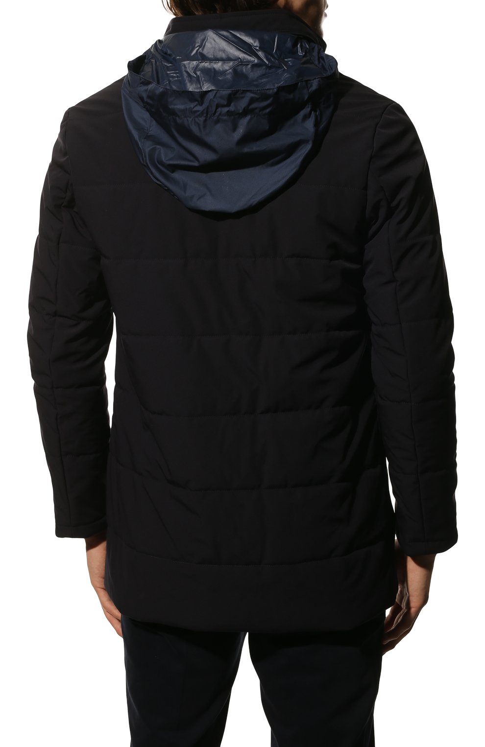 Мужская утепленная куртка WATERVILLE темно-синего цвета, арт. N0EL/652 | Фото 6 (Кросс-КТ: Куртка; Рукава: Длинные; Длина (верхняя одежда): До середины бедра; Материал внешний: Синтетический материал; Мужское Кросс-КТ: утепленные куртки; Материал подклада: Хлопок; Стили: Кэжуэл)