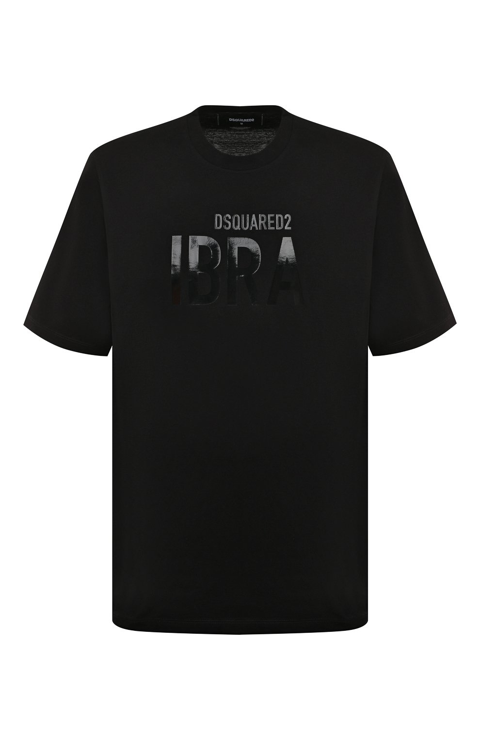 Мужская хлопковая футболка ibra DSQUARED2 черного цвета, арт. S78GD0067/S23009 | Фото 1 (Рукава: Короткие; Длина (для топов): Стандартные; Стили: Гранж; Принт: С принтом; Материал внешний: Хлопок)