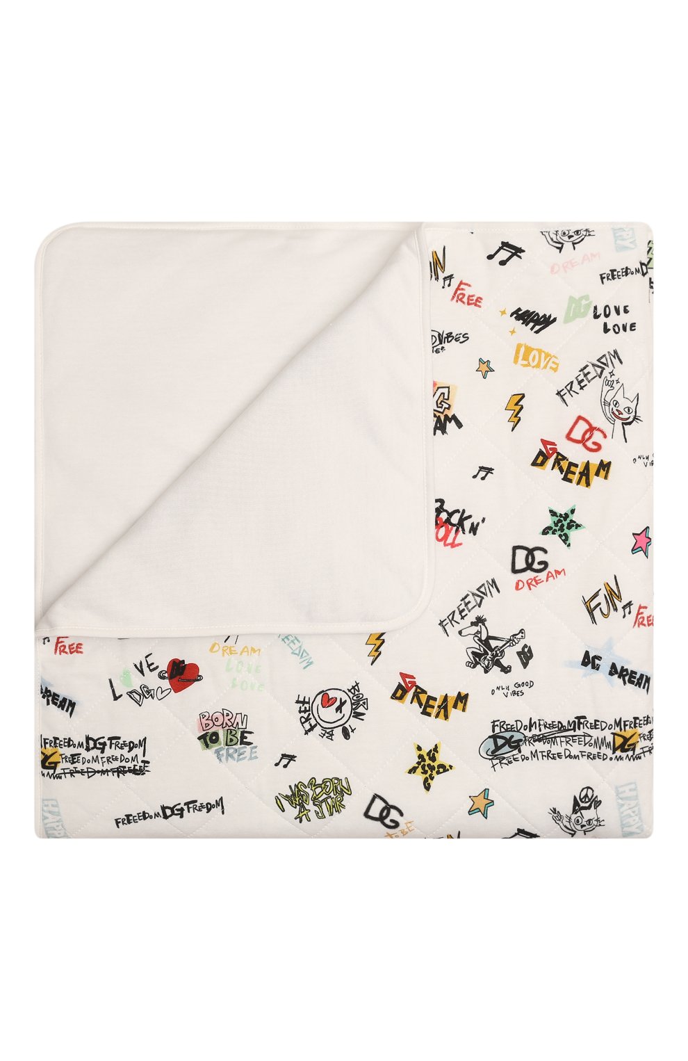 Детского хлопковое одеяло DOLCE & GABBANA белого цвета, арт. LNJA88/G7E90 | Фото 1