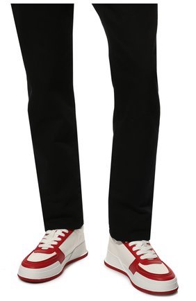 Мужские кожаные кеды canadian DSQUARED2 красного цвета, арт. SNM0246 01501658 | Фото 3 (Материал внешний: Кожа; Материал внутренний: Натуральная кожа, Текстиль; Стили: Классический; Материал утеплителя: Без утеплителя)
