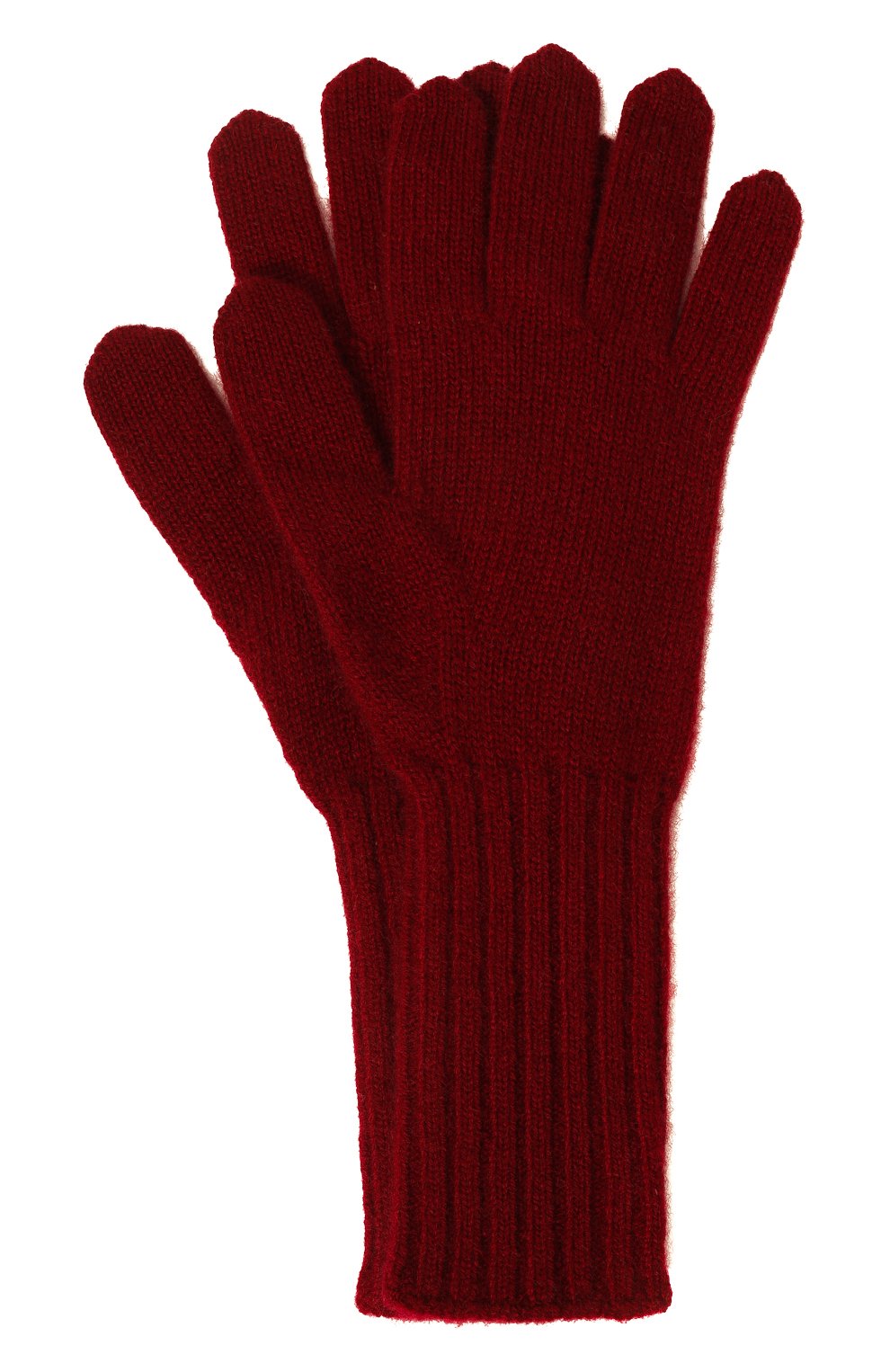 Женские кашемировые перчатки TEGIN бордового цвета, арт. 5236 | Фото 1 (Материал: Текстиль, Кашемир, Шерсть)