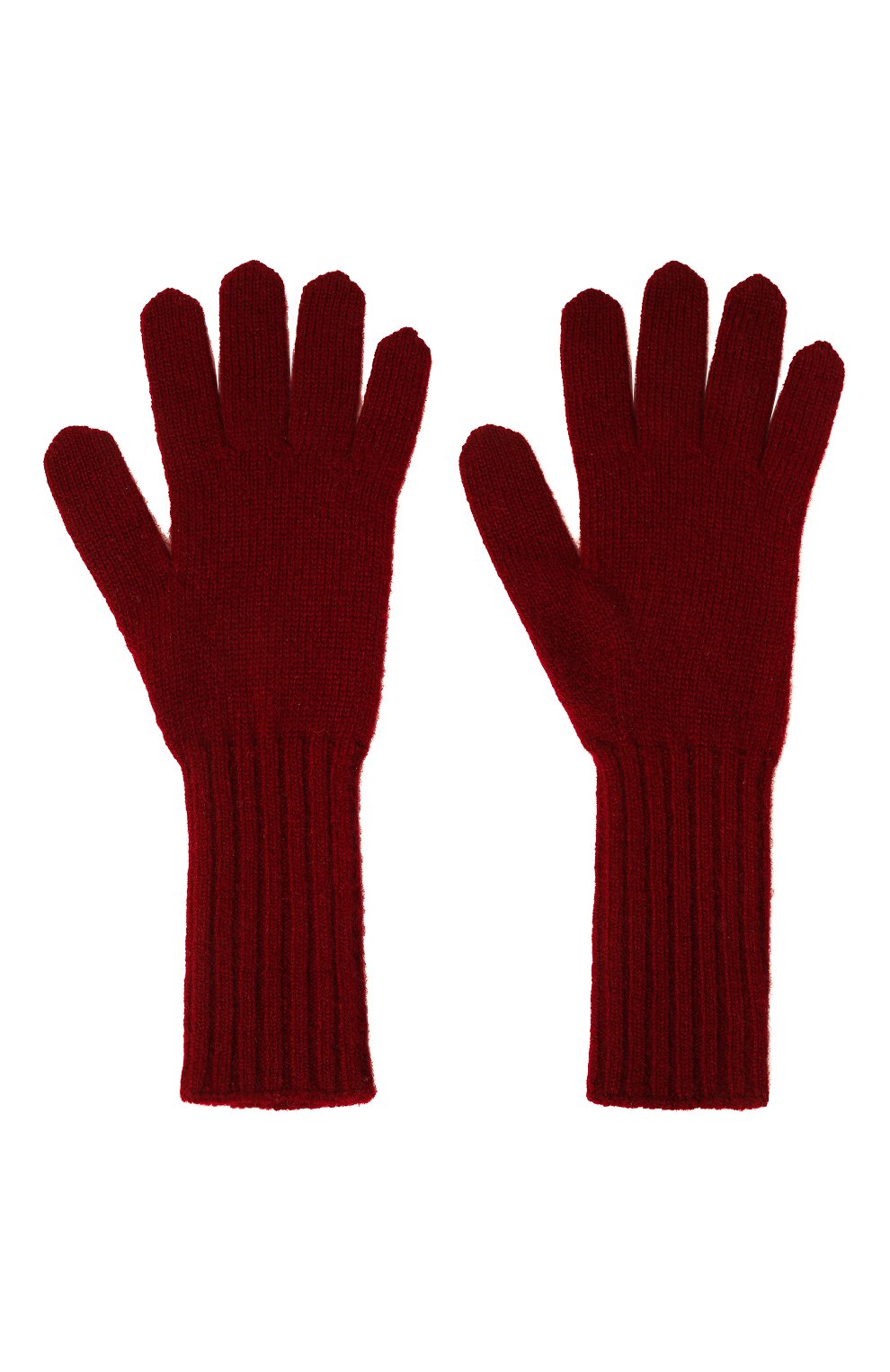 Женские кашемировые перчатки TEGIN бордового цвета, арт. 5236 | Фото 3 (Материал: Текстиль, Кашемир, Шерсть)
