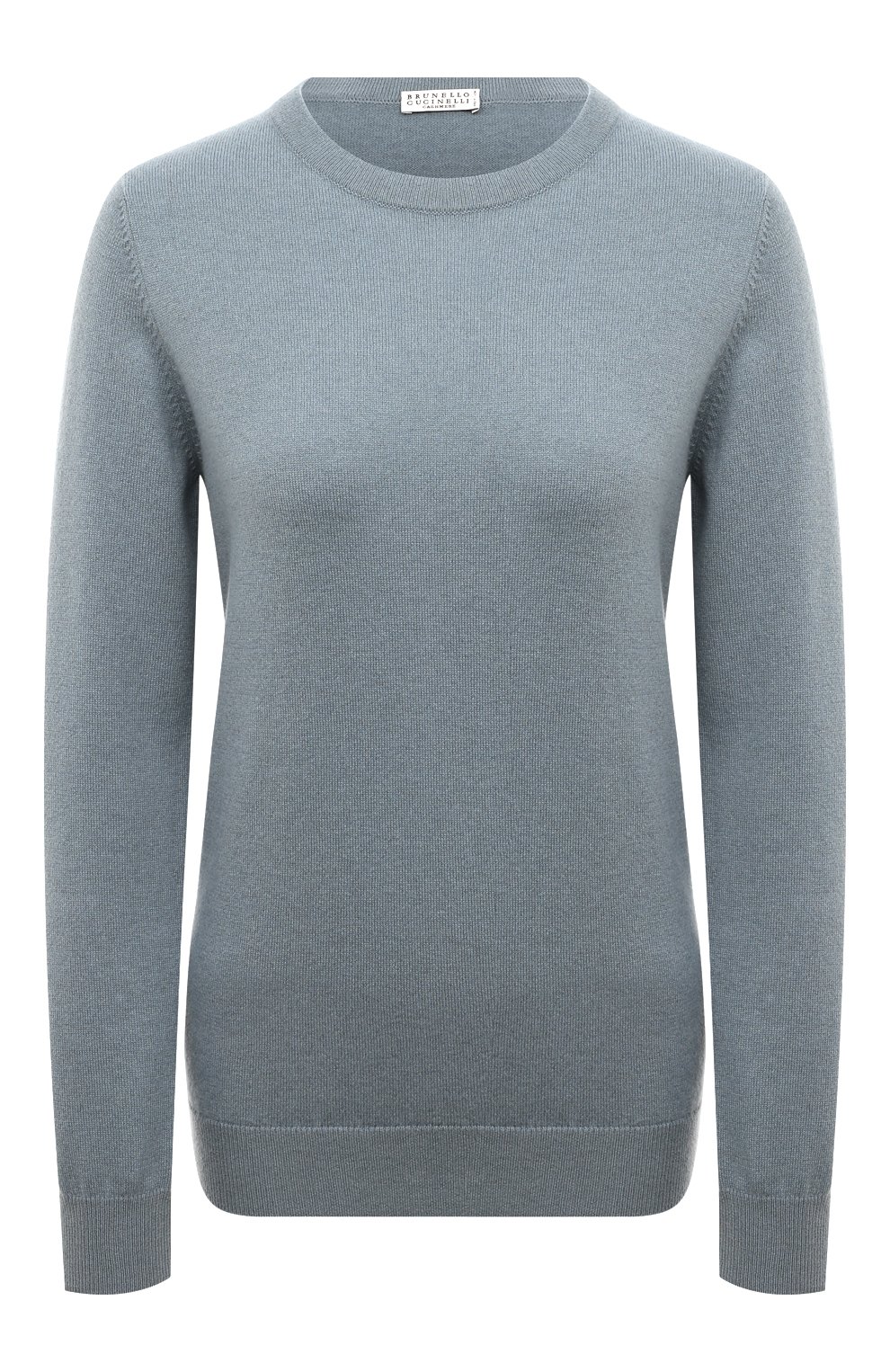 Кашемировый пуловер Brunello Cucinelli Голубой M12144400 5651860