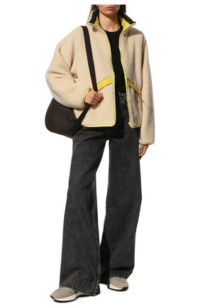 Женская куртка WOOLRICH белого цвета, арт. CFWWSW0086FR/UT2958 | Фото 2 (Длина (верхняя одежда): Короткие; Материал внешний: Синтетический материал; Рукава: Длинные; Материал подклада: Синтетический материал)
