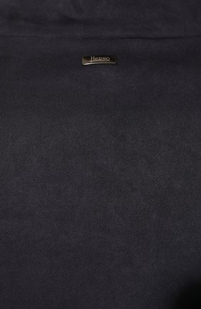 Мужской утепленный бомбер HERNO темно-синего цвета, арт. GI00027UR/12454 | Фото 5 (Кросс-КТ: Куртка; Рукава: Длинные; Материал внешний: Синтетический материал; Мужское Кросс-КТ: утепленные куртки; Материал подклада: Синтетический материал; Длина (верхняя одежда): Короткие; Стили: Кэжуэл)