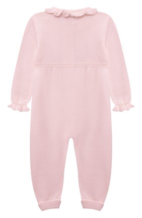 Детский шерстяной комбинезон BABY T светло-розового цвета по цене 11700 руб., арт. 22AI101TZ/18M-3A | Фото 2 Детский шерстяной комбинезон BABY T светло-розового цвета, арт. 22AI101TZ/18M-3A | Фото 2
