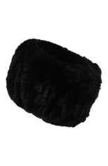 Женская повязка на голову из меха кролика YVES SALOMON черного цвета, арт. 23WAA100XXKREX | Фото 3 (Материал: Натуральный мех)