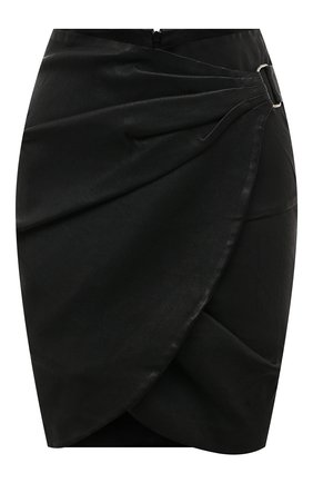 Женская кожаная юбка IRO черного цвета, арт. WP31S0R0YA | Фото 1 (Стили: Гламурный; Длина Ж (юбки, платья, шорты): Мини; Женское Кросс-КТ: Юбка-одежда; Материал внешний: Натуральная кожа)