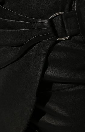 Женская кожаная юбка IRO черного цвета, арт. WP31S0R0YA | Фото 5 (Стили: Гламурный; Длина Ж (юбки, платья, шорты): Мини; Женское Кросс-КТ: Юбка-одежда; Материал внешний: Натуральная кожа)