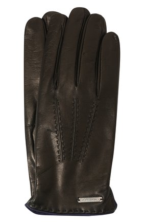 Мужские кожаные перчатки CORNELIANI черного цвета, арт. 90Q338-2820575/00 | Фото 1 (Материал: Натуральная кожа; Мужское Кросс-КТ: Кожа и замша)