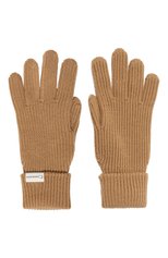 Мужские шерстяные перчатки WOOLRICH бежевого цвета, арт. CFW0AC0168MR/UF0663 | Фото 2 (Материал: Текстиль, Шерсть; Кросс-КТ: Трикотаж)