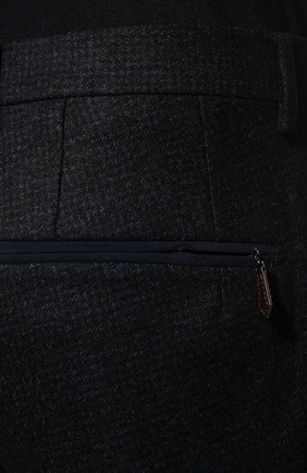 Мужские шерстяные брюки BERWICH темно-синего цвета, арт. VULCAN0Z/AN4326 | Фото 5 (Материал внешний: Шерсть; Длина (брюки, джинсы): Стандартные; Случай: Повседневный; Материал подклада: Купро; Стили: Кэжуэл)