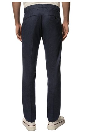 Мужские брюки из шерсти и хлопка BERWICH темно-синего цвета, арт. VULCAN0Z/GB1674 | Фото 4 (Материал внешний: Шерсть; Длина (брюки, джинсы): Стандартные; Случай: Повседневный; Материал подклада: Купро; Стили: Кэжуэл)
