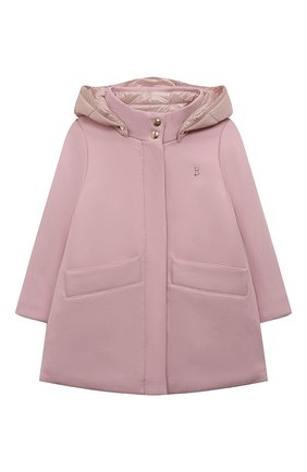 Детское шерстяное пальто HERNO розового цвета, арт. CA000012G/33344/4A-8A | Фото 1 (Материал внешний: Шерсть; Рукава: Длинные; Материал подклада: Синтетический материал)