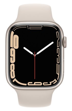 Смарт-часы Apple Watch Series 7 GPS 45mm Starlight Aluminium Case with Starlight Sport Band | Фото №2