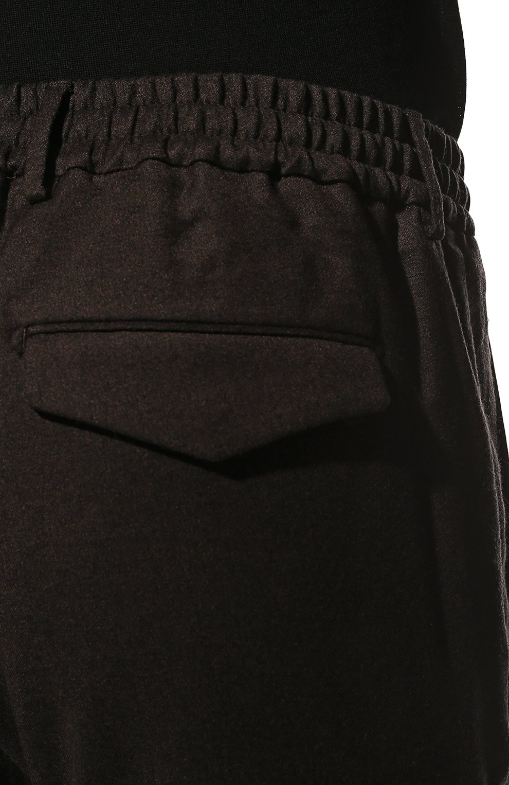 Мужские шерстяные брюки-карго BERWICH темно-коричневого цвета, арт. VULCAN0Z/RD5470 | Фото 5 (Силуэт М (брюки): Карго; Материал внешний: Шерсть; Длина (брюки, джинсы): Стандартные; Случай: Повседневный; Материал подклада: Купро; Стили: Кэжуэл)