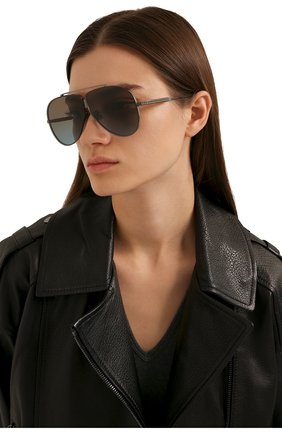 Женские солнцезащитные очки VALENTINO коричневого цвета, арт. VLS-100C | Фото 2 (Тип очков: С/з; Очки форма: Авиаторы; Оптика Гендер: оптика-женское)