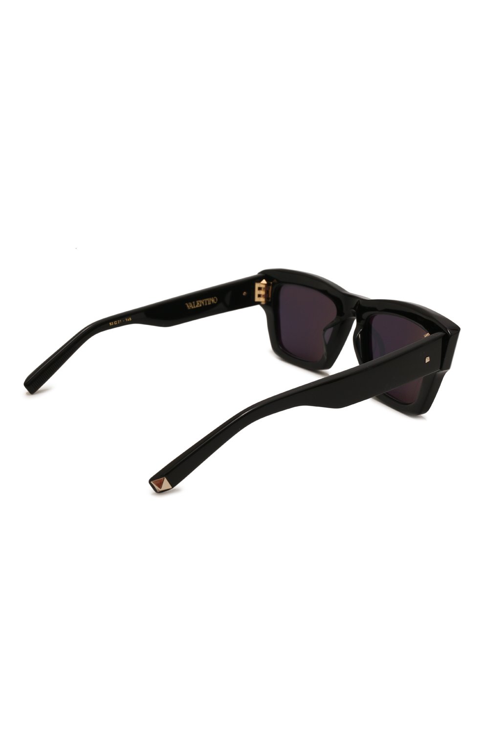 Женские солнцезащитные очки VALENTINO черного цвета, арт. VLS-106A | Фото 4 (Тип очков: С/з; Очки форма: Квадратные; Оптика Гендер: оптика-женское)