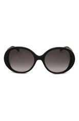 Женские солнцезащитные очки ALEXANDER MCQUEEN черного цвета, арт. AM0285S 002 | Фото 3 (Материал: Пластик; Тип очков: С/з; Оптика Гендер: оптика-женское; Очки форма: Круглые)