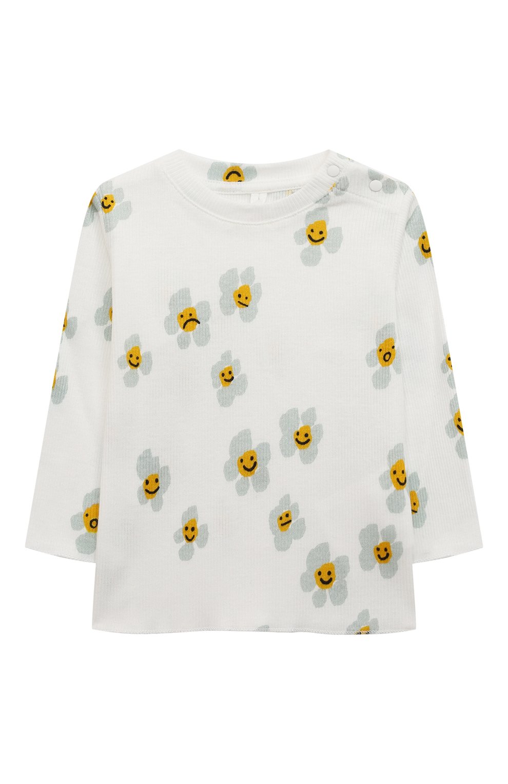Детский хлопковый лонгслив STELLA MCCARTNEY белого цвета, арт. 8R8100 | Фото 1