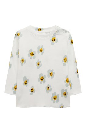 Детский хлопковый лонгслив STELLA MCCARTNEY белого цвета по цене 5400 руб., арт. 8R8100 | Фото 1 Детский хлопковый лонгслив STELLA MCCARTNEY белого цвета, арт. 8R8100 | Фото 1