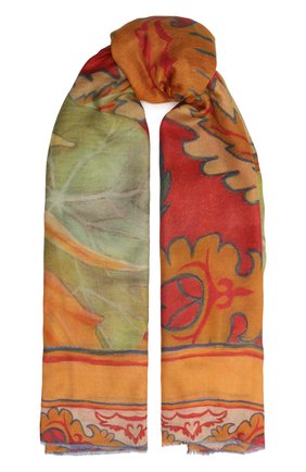 Женская шаль настурция GOURJI оранжевого цвета, арт. T21NS10R | Фото 1 (Материал: Текстиль)