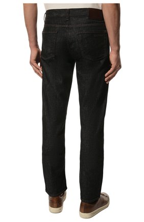 Мужские джинсы CANALI черного цвета, арт. 91700R/PD01204 | Фото 4 (Силуэт М (брюки): Прямые; Кросс-КТ: Деним; Длина (брюки, джинсы): Стандартные; Материал внешний: Хлопок; Стили: Кэжуэл)