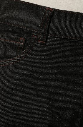 Мужские джинсы CANALI черного цвета, арт. 91700R/PD01204 | Фото 5 (Силуэт М (брюки): Прямые; Кросс-КТ: Деним; Длина (брюки, джинсы): Стандартные; Материал внешний: Хлопок; Стили: Кэжуэл)