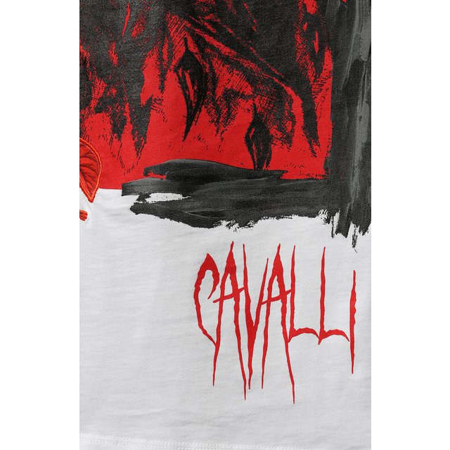 фото Хлопковая футболка roberto cavalli