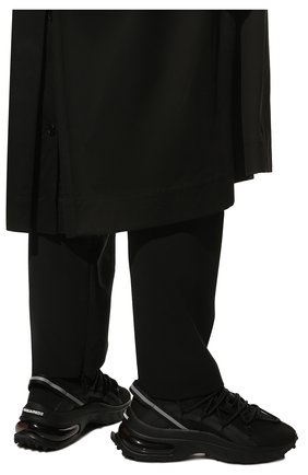 Мужские комбинированные кроссовки bubble DSQUARED2 черного цвета, арт. SNM0191 11703752 | Фото 3 (Материал внешний: Текстиль; Стили: Классический; Материал утеплителя: Без утеплителя; Материал внутренний: Текстиль)