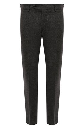 Мужские брюки из шерсти и хлопка BERWICH темно-серого цвета, арт. VULCAN0Z/GB1674 | Фото 1 (Материал внешний: Шерсть; Длина (брюки, джинсы): Стандартные; Материал подклада: Купро; Стили: Кэжуэл)
