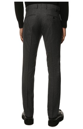 Мужские брюки из шерсти и хлопка BERWICH темно-серого цвета, арт. VULCAN0Z/GB1674 | Фото 4 (Материал внешний: Шерсть; Длина (брюки, джинсы): Стандартные; Материал подклада: Купро; Стили: Кэжуэл)