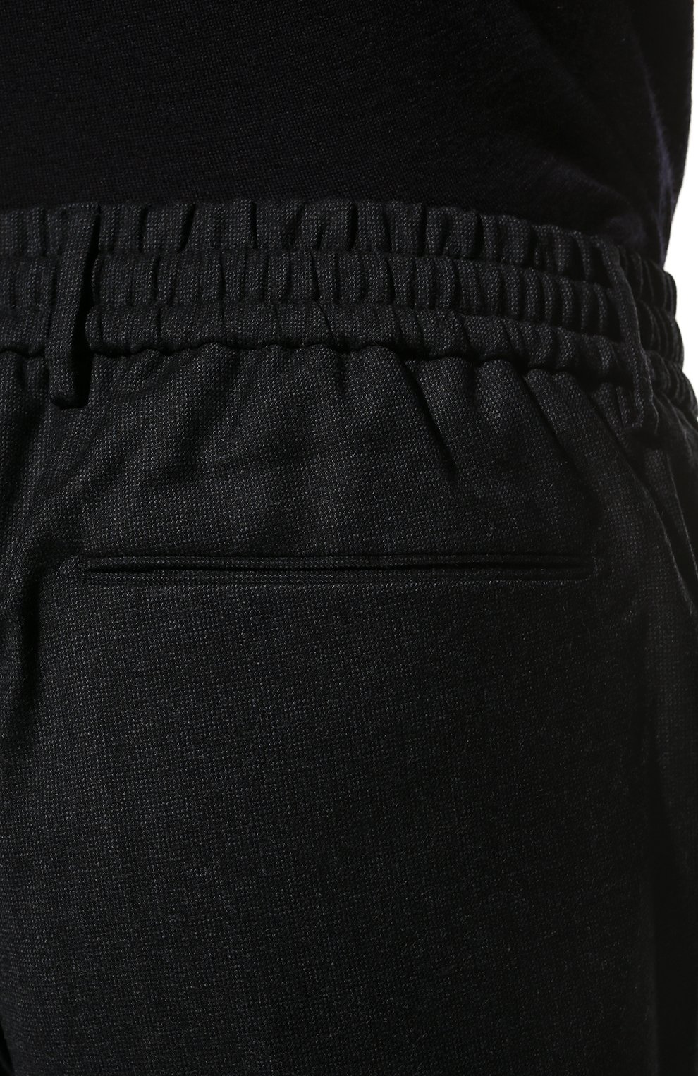Мужские шерстяные брюки BERWICH темно-синего цвета, арт. VULCAN0Z/MZ1851X | Фото 5 (Материал внешний: Шерсть; Длина (брюки, джинсы): Стандартные; Случай: Повседневный; Материал подклада: Купро; Стили: Кэжуэл)