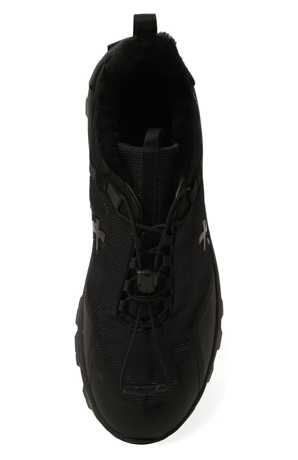 Мужские комбинированные кроссовки cross PREMIATA черного цвета, арт. CR0SS/VAR256 | Фото 6 (Материал внешний: Текстиль; Материал утеплителя: Натуральный мех, Без утеплителя; Стили: Классический)