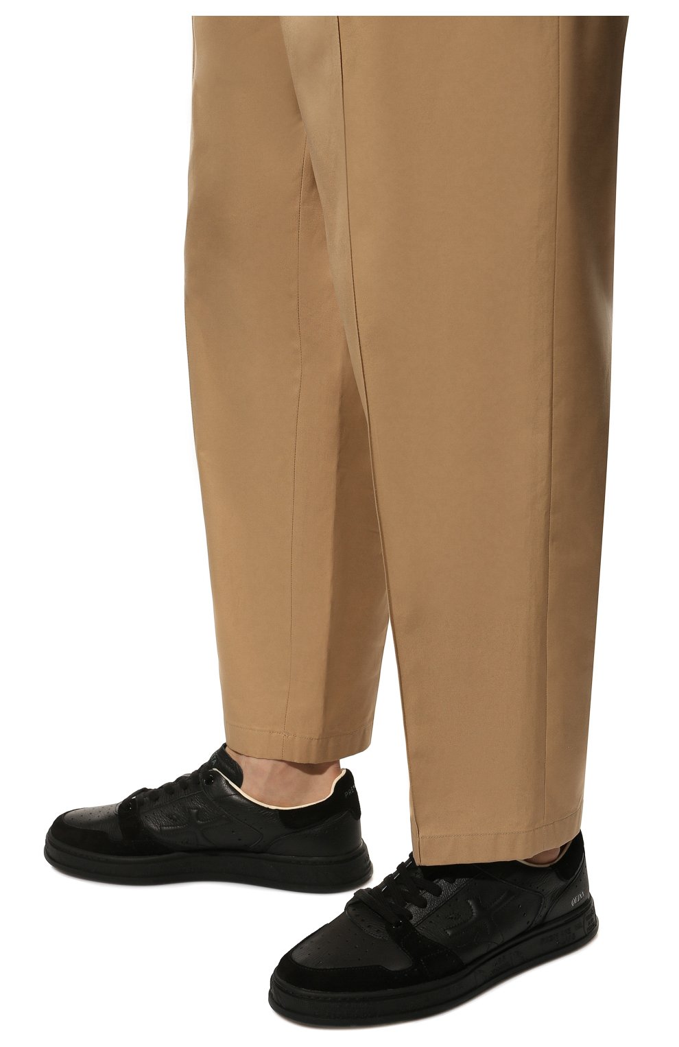 Мужские кожаные кеды quinn PREMIATA черного цвета, арт. QUINN/VAR6000 | Фото 3 (Материал внешний: Кожа; Материал внутренний: Натуральная кожа; Стили: Классический; Материал утеплителя: Без утеплителя)