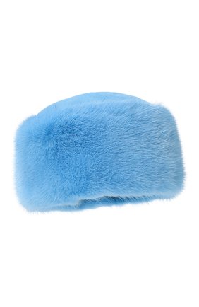 Женская шапка татти из меха норки FURLAND голубого цвета, арт. 0163500140263600000 | Фото 1 (Материал: Натуральный мех)