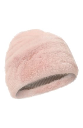 Женская шапка карлен из меха норки FURLAND светло-розового цвета, арт. 0193500110183600000 | Фото 1 (Материал: Натуральный мех)