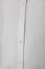 Женская хлопковая рубашка LA NEIGE белого цвета, арт. #CAS-12-LS | Фото 5 (Рукава: Длинные; Принт: Без принта; Женское Кросс-КТ: Рубашка-одежда; Длина (для топов): Удлиненные; Материал внешний: Хлопок; Стили: Кэжуэл)