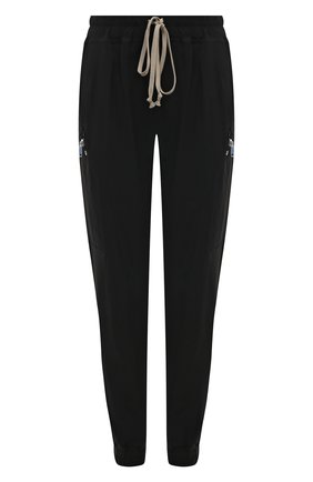 Женские джоггеры RICK OWENS черного цвета, арт. RP02B6306/HY | Фото 1 (Материал внешний: Синтетический материал, Вискоза; Длина (брюки, джинсы): Стандартные)