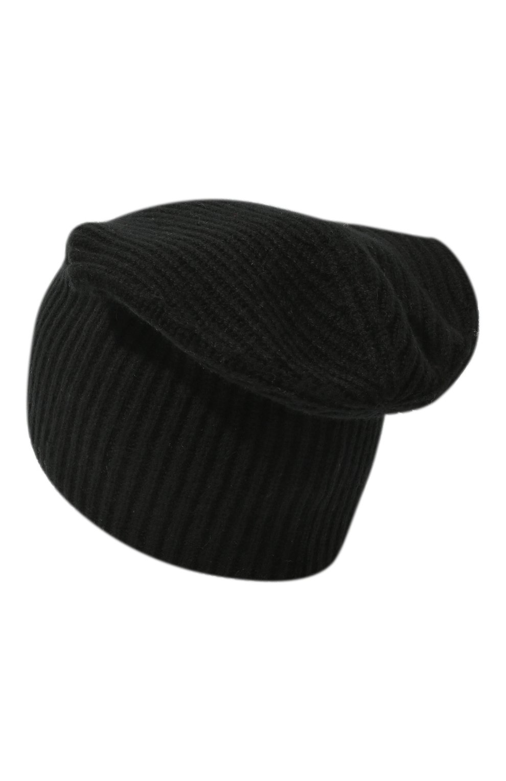 Женская кашемировая шапка ALLUDE черного цвета, арт. 225/11244 | Фото 3 (Материал: Текстиль, Кашемир, Шерсть)