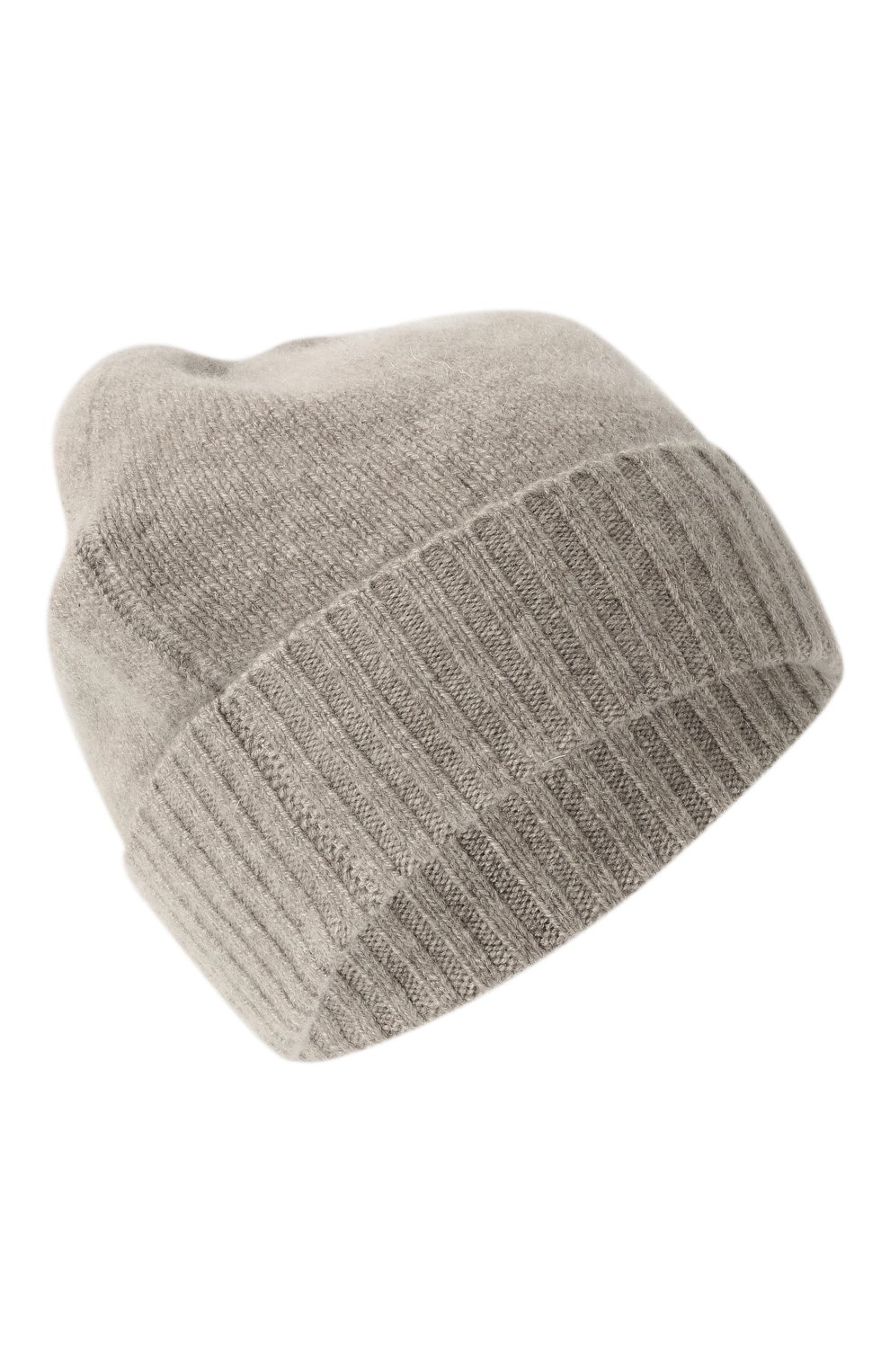 Женская кашемировая шапка ALLUDE светло-бежевого цвета, арт. 225/11245 | Фото 1 (Материал: Текстиль, Кашемир, Шерсть)