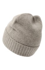 Женская кашемировая шапка ALLUDE светло-бежевого цвета, арт. 225/11245 | Фото 3 (Материал: Текстиль, Кашемир, Шерсть)