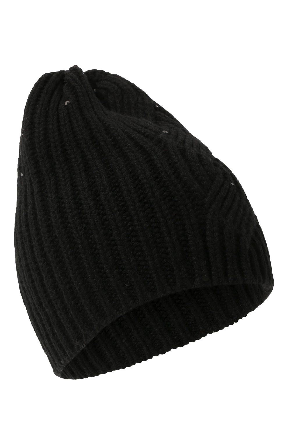 Женская шапка PANICALE черного цвета, арт. D31730CU | Фото 1 (Материал: Текстиль, Шерсть)