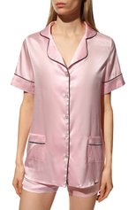 Женская шелковая пижама PRIMROSE розового цвета, арт. 1W.400RSK.S004 | Фото 3 (Материал внешний: Шелк)