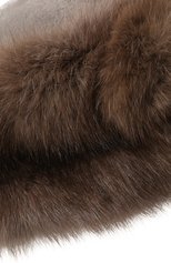 Женская шапка из меха норки и соболя KUSSENKOVV коричневого цвета, арт. 060613456079 | Фото 4 (Материал: Натуральный мех)